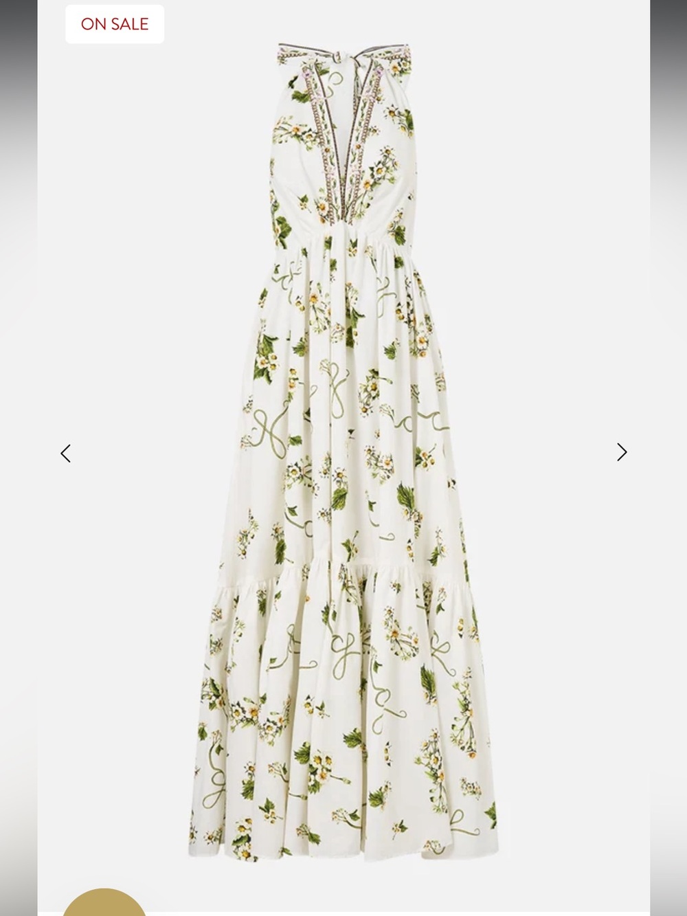 Camilla Botanical Utopia Ruffle Hem Halter Dress - S - NWT - Picture 3 of 14